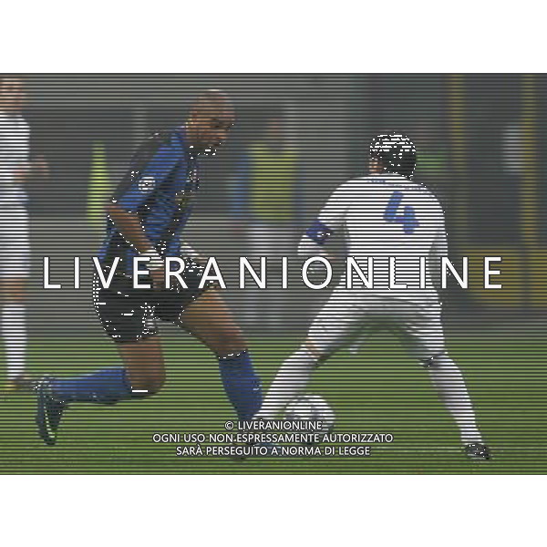 Milano 22-10-2008 Champions League 2008/09 inter-anorthosis famagusta fc 1:0 nella foto adriano e nicos katsavakis ph marco luzzani/ag aldo liverani s.a.s.