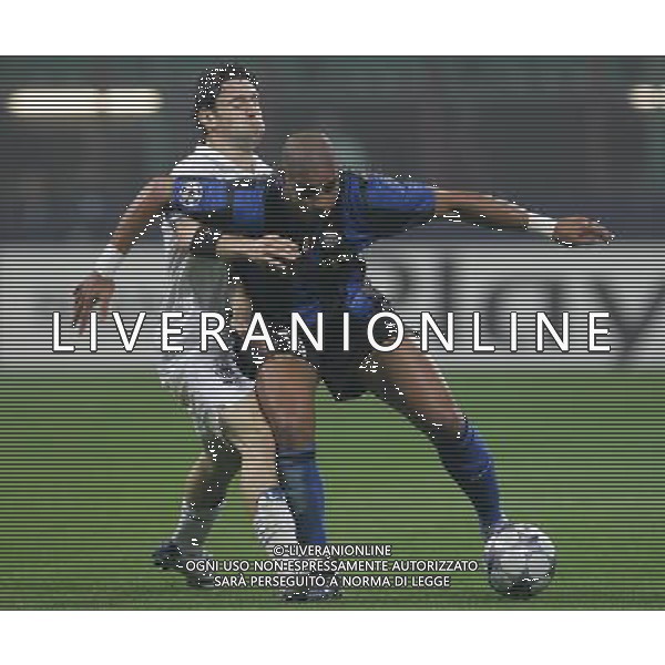 Milano 22-10-2008 Champions League 2008/09 inter-anorthosis famagusta fc 1:0 nella foto adriano e vincent leban ph marco luzzani/ag aldo liverani s.a.s.