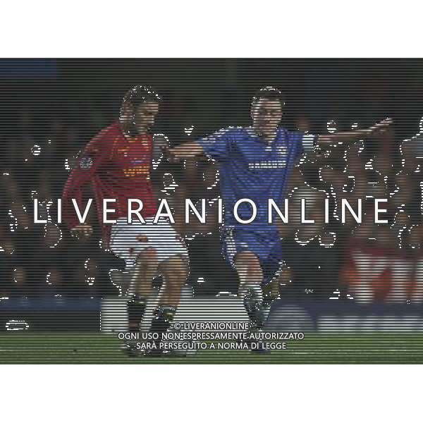 Francesco Totti of A.S. Roma in action with John Terry of Chelsea , Chelsea Vs A.S. Roma, UEFA Champions League Group A, Matchday 3 ,Stamford Bridge ,London, Date 22/10/2008 Picture by Marc Atkins©IPS Photo Agency/Ag. Aldo Liverani Sas - ITALY ONLY -