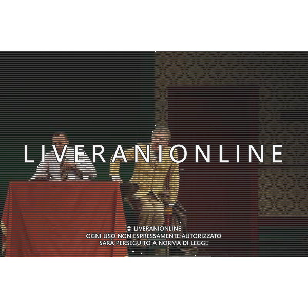PRIMA DELLO SPETTACOLO TEATRALE:\' DI NUOVO BUONASERA\' CON GIGI PROIETTI AL TEATRO VENTAGLIO SMERALDO DI MILANO FOTO ANTONIO SORANO - AG. ALDO LIVERANI SAS