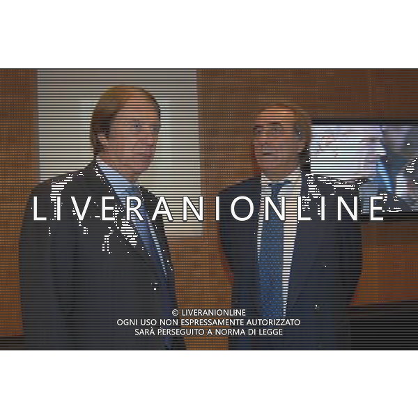 MILANO 27/10/2008 CORRIERE DELLA SERA SALA BUZZATI VIA BALZAN,3 TERZO PREMIO INTERNAZIONALE GIACINTO FACCHETTI NELLA FOTO CESARE MALDINI E MAURO BELLUGI FOTO MARIO ROMANO/AG ALDO LIVERANI