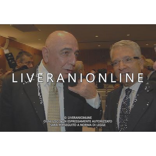 MILANO 27/10/2008 CORRIERE DELLA SERA SALA BUZZATI VIA BALZAN,3 TERZO PREMIO INTERNAZIONALE GIACINTO FACCHETTI NELLA FOTO ADRIANO GALLIANI ED ANTONIO MATARRESE FOTO MARIO ROMANO/AG ALDO LIVERANI