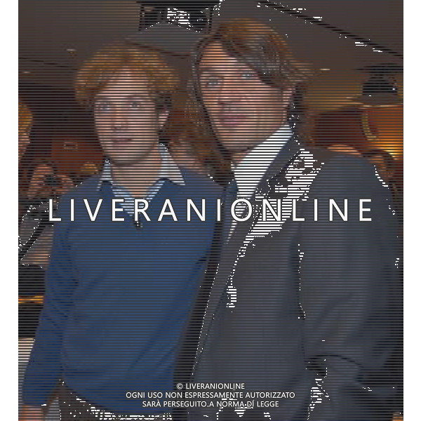 MILANO 27/10/2008 CORRIERE DELLA SERA SALA BUZZATI VIA BALZAN,3 TERZO PREMIO INTERNAZIONALE GIACINTO FACCHETTI NELLA FOTO GIANFELICE FACCHETTI E PAOLO MALDINI FOTO MARIO ROMANO/AG ALDO LIVERANI