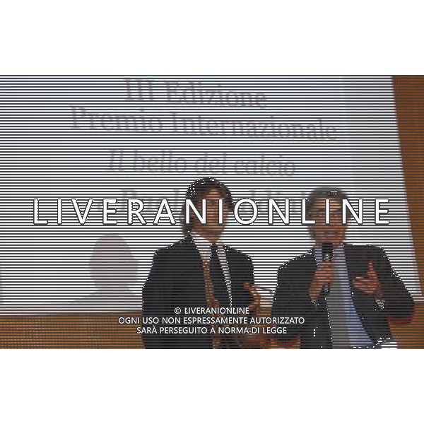 MILANO 27/10/2008 CORRIERE DELLA SERA SALA BUZZATI VIA BALZAN,3 TERZO PREMIO INTERNAZIONALE GIACINTO FACCHETTI NELLA FOTO PAOLO MALDINI E MASSIMO MORATTI FOTO MARIO ROMANO/AG ALDO LIVERANI
