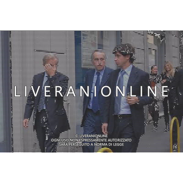 MILANO 27/10/2008 CORRIERE DELLA SERA SALA BUZZATI VIA BALZAN,3 TERZO PREMIO INTERNAZIONALE GIACINTO FACCHETTI NELLA FOTO GIANCARLO ABETE E DEMETRIO ALBERTINI FOTO MARIO ROMANO/AG ALDO LIVERANI