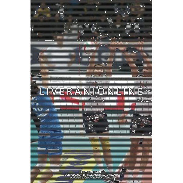 VERONA 26/10/2008 VOLLEY MARMI LANZA VERONA-BRE BANCA LANNUTTI CUNEO NELLA FOTO:MURO DI LASKO MICHAL E SOTTILE DANIELE FOTO PAOLA GARBUIO/AG.ALDO LIVERANI