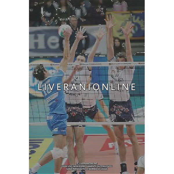 VERONA 26/10/2008 VOLLEY MARMI LANZA VERONA-BRE BANCA LANNUTTI CUNEO NELLA FOTO:SZABO DAVID E BOTJEROB FOTO PAOLA GARBUIO/AG.ALDO LIVERANI