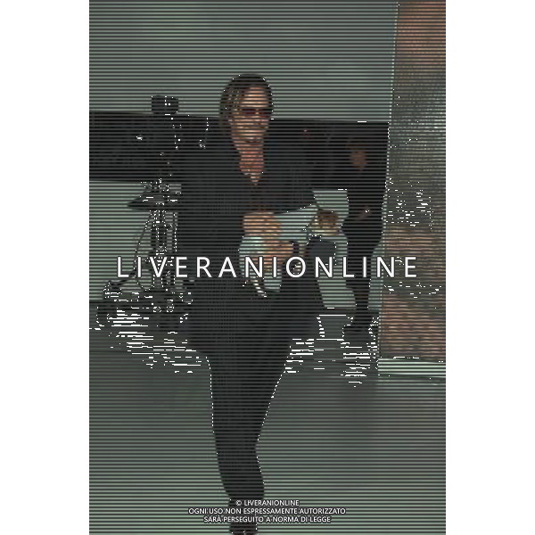 TRASMISSIONE \' CHE TEMPO CHE FA\' NELLA FOTO: MICKEY ROURKE CON IL SUO CANE FOTO ANTONIO SORANO - AG. ALDO LIVERANI SAS