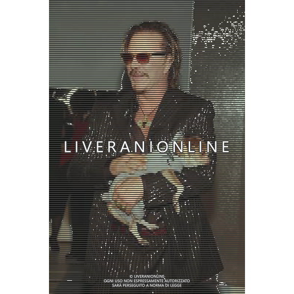 TRASMISSIONE \' CHE TEMPO CHE FA\' NELLA FOTO: MICKEY ROURKE CON IL SUO CANE FOTO ANTONIO SORANO - AG. ALDO LIVERANI SAS