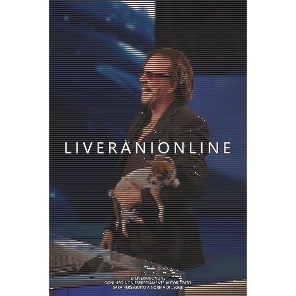 TRASMISSIONE \' CHE TEMPO CHE FA\' NELLA FOTO: MICKEY ROURKE CON IL SUO CANE FOTO ANTONIO SORANO - AG. ALDO LIVERANI SAS