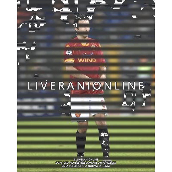 Roma - 04/11/2008 - Stadio Olimpico - Uefa Champions League 2008/2009 - Gruppo A - Roma Vs Chelsea - nella foto L\'esultanza di Mirko VUCINIc dopo il gol del 3 a 0 ph. Corradetti / ag. Aldo Liverani Sas