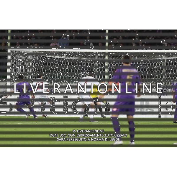 FIORENTINA - BAYERN MONACO 05 NOVEMBRE 2OO8 CHAMPIONS LEAGUE 2008/2009 NELLA FOTO: IL GOL DELL\'1-0 DI ADRIAN MUTU FOTO AG. A. LIVERANI SAS