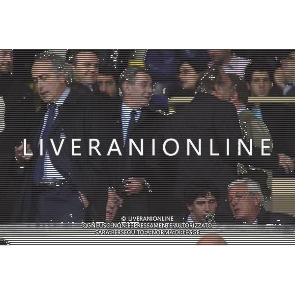 FIORENTINA - BAYERN MONACO 05 NOVEMBRE 2OO8 CHAMPIONS LEAGUE 2008/2009 NELLA FOTO: GIOANCARLO ABETE, MARCELLO LIPPI E DEMETRIO ALBERTINI IN TRIBUNA FOTO AG. A. LIVERANI SAS