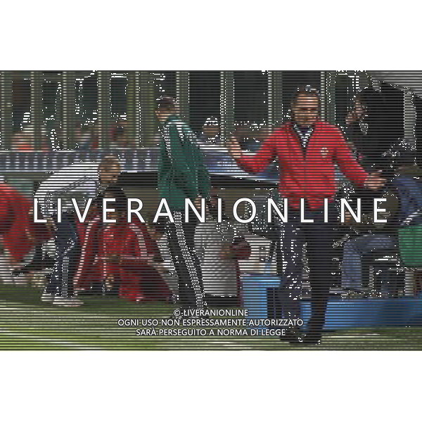 FIORENTINA - BAYERN MONACO 05 NOVEMBRE 2OO8 CHAMPIONS LEAGUE 2008/2009 NELLA FOTO: ESULTANZA DI JURGEN KLINSMAN E DELUSIONE DI CESARE PRANDELLI A FINE PARTITA FOTO AG. A. LIVERANI SAS