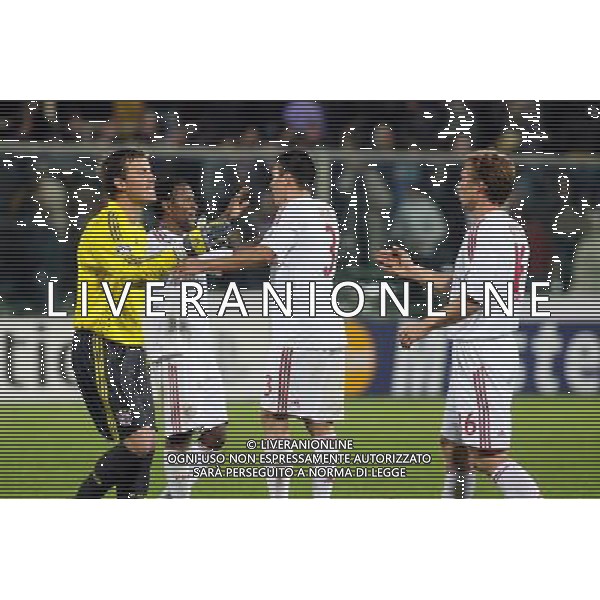FIORENTINA - BAYERN MONACO 05 NOVEMBRE 2OO8 CHAMPIONS LEAGUE 2008/2009 NELLA FOTO: ESULTANZA DEI GIOCATORI DEL BAYERN MONACO A FINE PARTITA FOTO AG. A. LIVERANI SAS