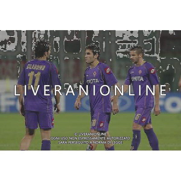 FIORENTINA - BAYERN MONACO 05 NOVEMBRE 2OO8 CHAMPIONS LEAGUE 2008/2009 NELLA FOTO: DELUSIONE GILARDINO E MUTU A FINE PARTITA FOTO AG. A. LIVERANI SAS
