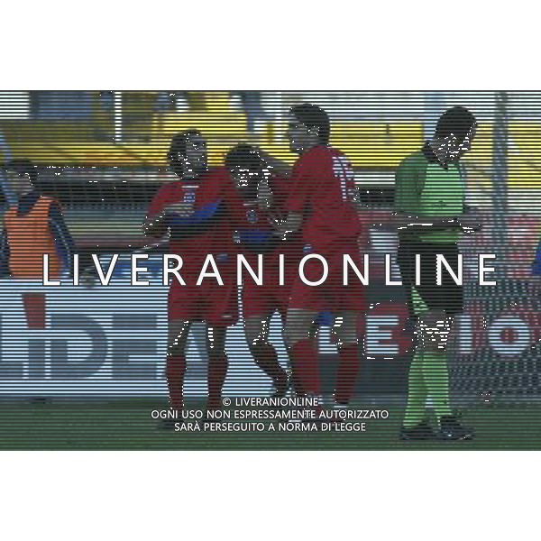 Pisa 05/11/2003 Pisa-Castelnuovo Coppa Italia serie C Nella foto: Esultanza del Pisa.* Ph Gianni Nucci/Aldo Liverani