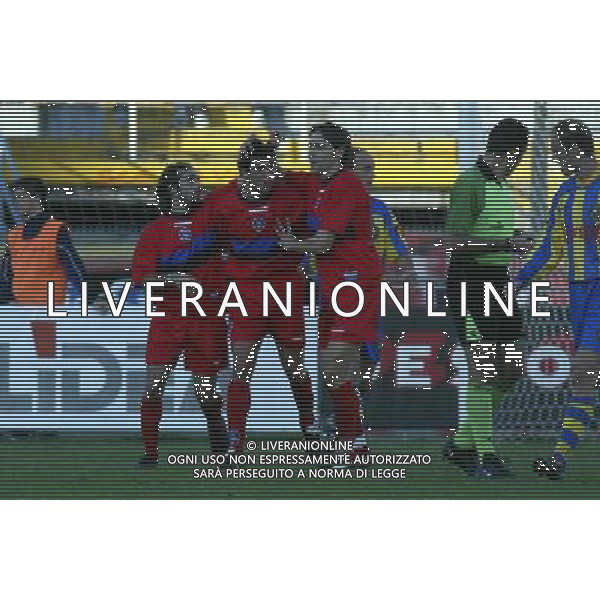 Pisa 05/11/2003 Pisa-Castelnuovo Coppa Italia serie C Nella foto: Esultanza del Pisa.* Ph Gianni Nucci/Aldo Liverani