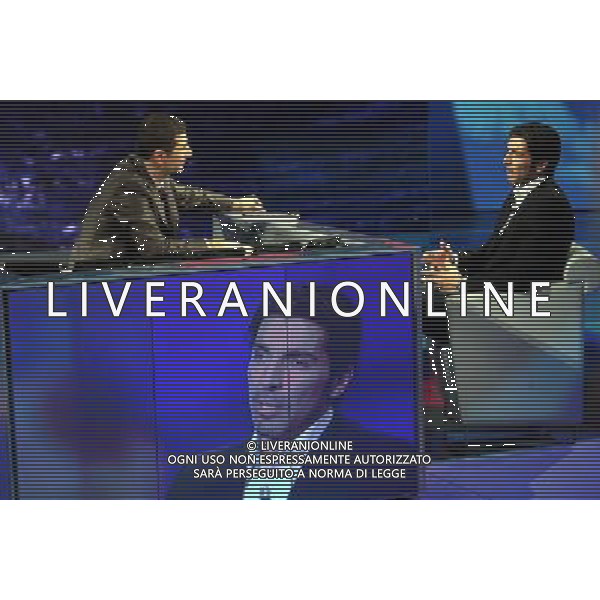 FABIO FAZIO - GIGI BUFFON TRASMISSIONE: \' CHE TEMPO CHE FA\' FOTO ANTONIO SORANO - AG. ALDO LIVERANI SAS