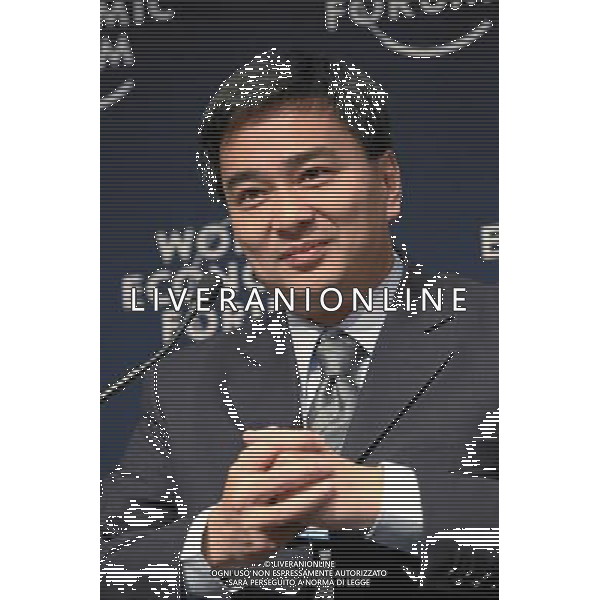 DAVOS/SWITZERLAND, 30JAN10 - Abhisit Vejjajiva, Prime Minister of Thailand is captured during the session \'Towards an East Asian Community?\' at the Annual Meeting 2010 of the World Economic Forum in Davos, Switzerland, January 30, 2010 in the Congress Centre. /Agenzia Aldo Liverani Sas - ITALY ONLY - Il Forum economico mondiale a Davos in Svizzera 2010