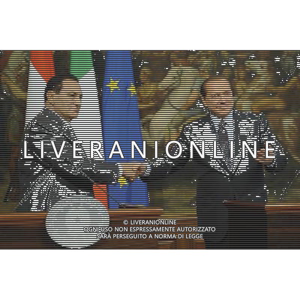 Roma - 23/09/2010 - Il Presidente del Consiglio Silvio Berlusconi incontra il Presidente della Repubblica Araba d\'Egitto Mohamed Hosny MUBARAK ph. Corradetti / ©Aldo Liverani Sas