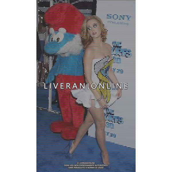 Katy Perry at \'The Smurfs\' World Premiere at the Ziegfeld Theater on July 24, 2011 in New York City.