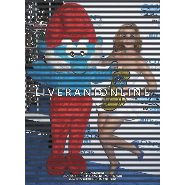 Katy Perry at \'The Smurfs\' World Premiere at the Ziegfeld Theater on July 24, 2011 in New York City.