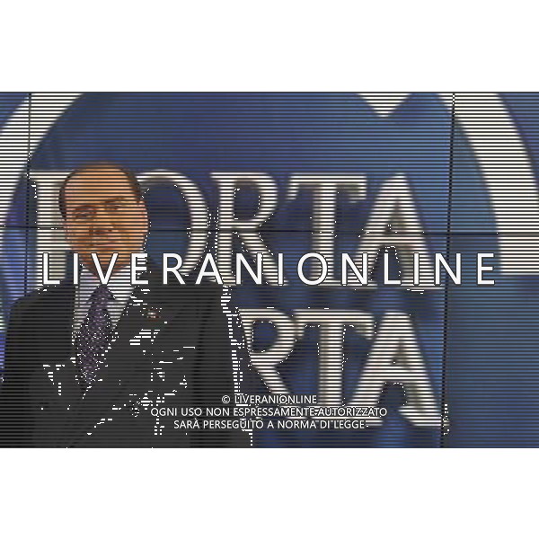 Roma - 09/01/2013 - Studi RAI Teulada - Porta a Porta - nella foto: Silvio Berlusconi å© Fabrizio Corradetti - Ag. Aldo Liverani sas