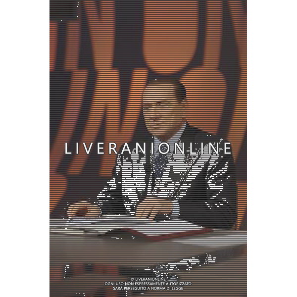 Silvio Berlusconi ospite a La7 della trasmissione In Onda di Luca Telese e Nicola Porro Roma 10 febbraio 2013 ©Corradetti/AGENZIA ALDO LIVERANI SAS