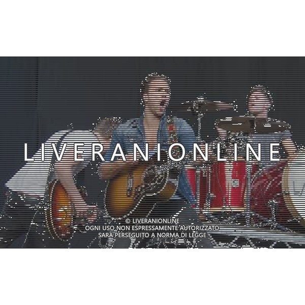 Joel Peat, Andy Brown and Andy Pitts of Lawson performing at the Allstarz Summer Party at the Madejski Stadium, Reading, Berkshire. 1st June 2013. ©PHOTOSHOT/AGENZIA ALDO LIVERANI SAS - ITALY ONLY - EDITORIAL USE ONLY ©Photoshot/Ag. Aldo Liverani s.a.s.-Only Italy-Editorial Use Only