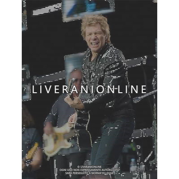 - Pictured is: Singer and guitarist Jon Bon Jovi and Bon Jovi performing live as part of their \'Because We Can Tour\' at Hampden Stadium, Glasgow, Scotland, UK. 3rd July 2013. AG ALDO LIVERANI SAS ONLY ITALY