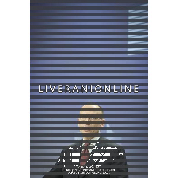 Prime Minister of Italy Enrico Letta during a press conference after a meeting at the EU Commission heaquarters in Brussels, Belgium on 29.01.2014 The Itlaian government joins the EU commission for the weekly seminar of the institution. AG ALDO LIVERANI SAS ONLY ITALY