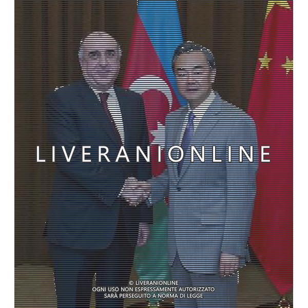 (140701) -- BEIJING, July 1, 2014 () -- Chinese Foreign Minister Wang Yi (R) meets with Azerbaijan\'s Foreign Minister Elmar Mammadyarov in Beijing, capital of China, July 1, 2014. (/Wang Ye) (zkr) ©photoshot/Agenzia Aldo Liverani sas - ITALY ONLY - EDITORIAL USE ONLY