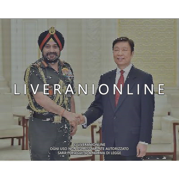 (140704) -- BEIJING, July 4, 2014 () -- Chinese Vice President Li Yuanchao (R) meets with Indian Army Chief General Bikram Singh, who is also chair of the committee of chiefs of staff of the Indian armed forces, in Beijing, capital of China, July 3, 2014. (/Li Tao) (lfj) ©PHOTOSHOT/Agenzia Aldo Liverani sas - ITALY ONLY - EDITORIAL USE ONLY