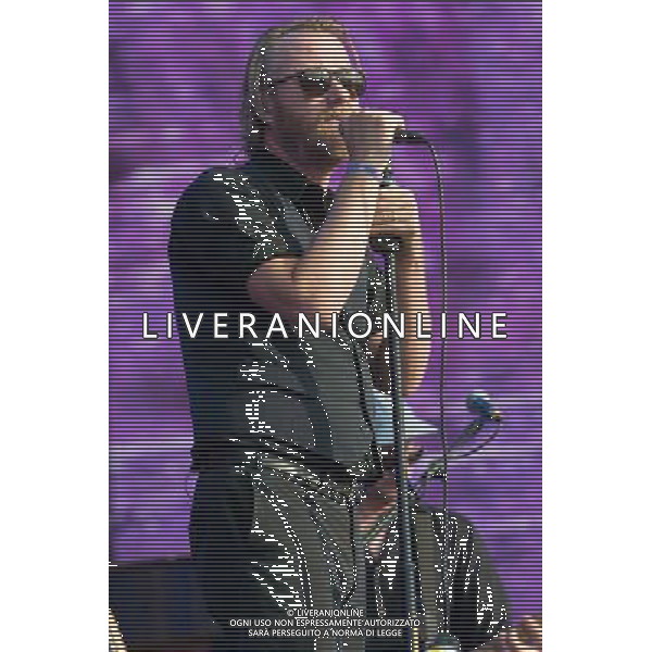 Matt Berninger of American indie rock band The National performing at British Summer Time, Hyde Park, London, England, UK on Saturday 12th July 2014.