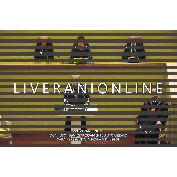 (140712) -- VILNIUS, July 12, 2014 () -- Dalia Grybauskaite addresses her inauguration of presidency in Vilnius, Lithuania, on July 12, 2014. Grybauskaite was reelected president of Lithuania in May with roughly 58 percent of supportive votes, making her the first president of the Baltic country to be consecutively elected. (/Alfredas Pliadis) AG ALDO LIVERANI SAS ONLY ITALY