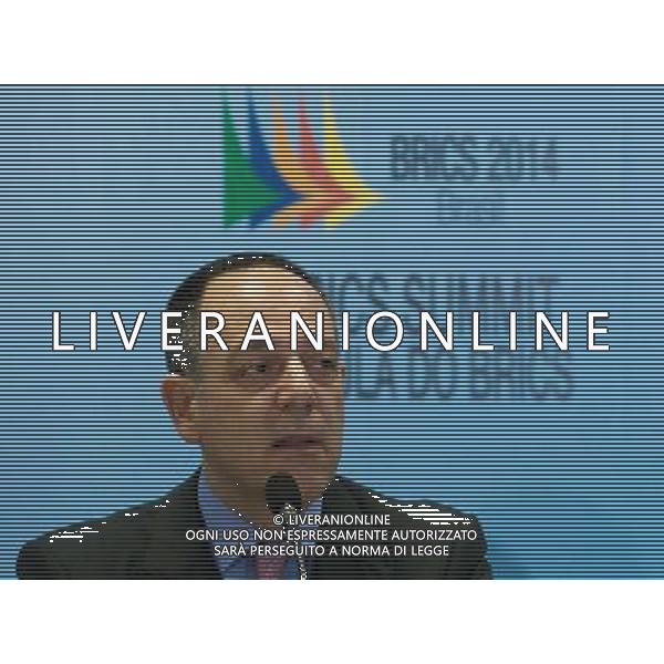 (140714) -- FORTALEZA, July 14, 2014 () -- Rubens de la Rosa, Chairman of BRICS Business Council, attends a press conference at the Center for Events of Ceara State, in Fortaleza, Brazil, July 14, 2014. A press conference was held here by the Brazilian National Confederation of Industry(CNI) one day prior to the opening of the sixth BRICS summit. (/Xu Zijian) ©PHOTOSHOT/Agenzia Aldo Liverani sas - ITALY ONLY - EDITORIAL USE ONLY