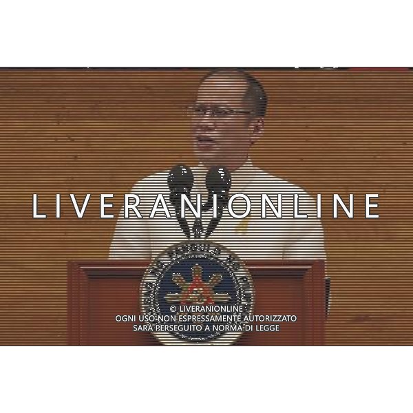 (140728) -- MANILA, July 28, 2014 () -- Philippine President Benigno Aquino III delivers his fifth State of the Nation Address (SONA) during the joint session of the 16th Congress at the Batasang Pambansa in Quezon City, the Philippines, July 28, 2014. Philippine President Benigno Aquino III on Monday detailed his government\'s achievements in his SONA following the filing of three impeachment complaints against him. () ©photoshot/Agenzia Aldo Liverani sas - ITALY ONLY - EDITORIAL USE ONLY