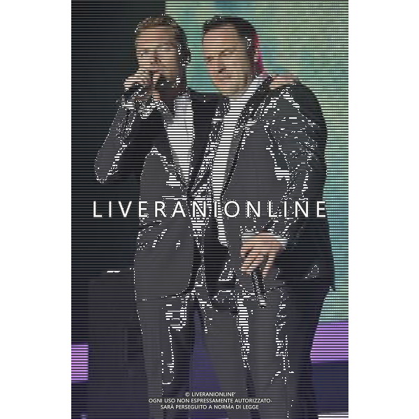 Ronan Keating \' Mikey Graham of Boyzone (Ronan Keating, Keith Duffy, Shane Lynch \' Mikey Graham) Perform Live On Stage During Epsom Live Music Nights At Epsom Downs Racecourse, Epsom, Surrey on Thursday 31 July 2014. ag aldo liverani sas only italy