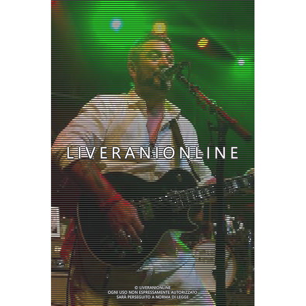 Fun Lovin\' Criminals (FLC) - Hugh Thomas (vocals, guitar) performing live on his 46th birthday in concert at the Brooklyn Bowl, Greenwich, London, United Kingdom Date: 09/08/2014 AG ALDO LIVERANI SAS ONLY ITALY