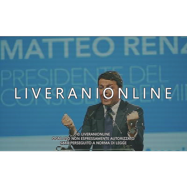 La visita del Premier Matteo Renzi all\'assemblea annuale dell\'AIB presso la ditta Palazzoli a Brescia 03 Novembre 2014 ©Fotolive Filippo venezia/AGENZIA ALDO LIVERANI SAS
