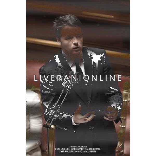 Comunicazione del Premier Matteo Renzi alla Camera e al Senato in vista del Consiglio Europeo Straordinario, Roma 22 aprile 2015 nella foto Matteo Renzi ©Corradetti/Agenzia Aldo Liverani sas