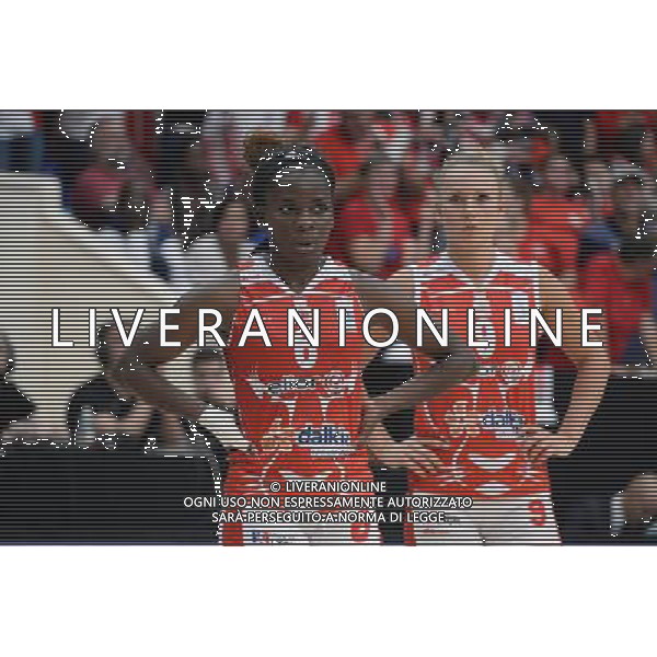 Monny Ulric NIAMKE MOIZAN / Melanie PLUST - 27.09.2015 - Villeneuve D Ascq / Lyon - Open LFB - 2eme journee Photo : Nolwenn Le Gouic / Icon Sport