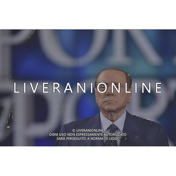 Silvio Berlusconi ospite della trasmissione televisiva \'Porta a Porta\' Roma 12 novembre 2015 ©Corradetti/AGENZIA ALDO LIVERANI SAS