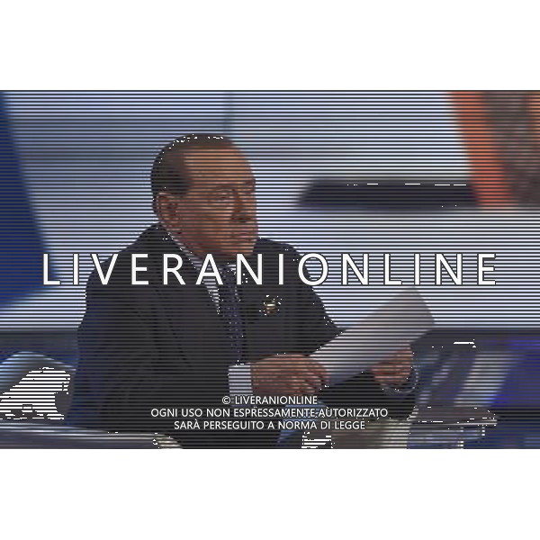 Trasmissione TV \' Porta a Porta \' Roma - 22.11.2016 - Studi RAI Teulada - nella foto: Silvio Berlusconi /Ph.Corradetti-Ag Aldo Liverani / AGENZIA ALDO LIVERANI SAS