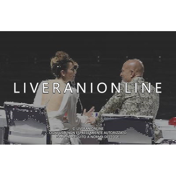 Milano ( MI ) 28/04/2017 Finale Live di ITALIA\'S GOT TALENT Nella foto: Nina Zilli e Claudio Bisio PH Lauro Montagnini / AGENZIA ALDO LIVERANI SAS