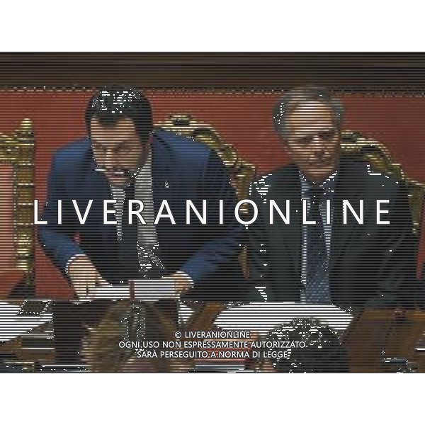 Formazione del nuovo Esecutivo del Governo Lega - Movimento 5 Stelle, Roma Maggio 2018 nella foto Matteo Salvini con Enzo Moavero, © AGENZIA ALDO LIVERANI SAS