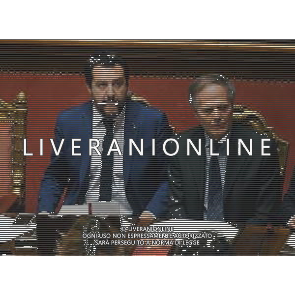 Formazione del nuovo Esecutivo del Governo Lega - Movimento 5 Stelle, Roma Maggio 2018 nella foto Matteo Salvini con Enzo Moavero © AGENZIA ALDO LIVERANI SAS