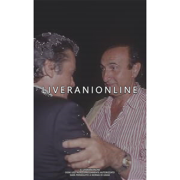 ALAIN DELON, attore cinematografico francese - RETROSPETTIVA nella foto con Pippo Baudo nel 1989 ©ARCHIVIO / AGENZIA ALDO LIVERANI SAS