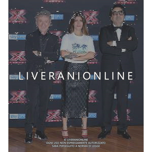 Photocall X Factor XII edizione 2018 Milano - 22.10.2018 Nella Foto: Enzo Ghinazzi Pupo, Elio, Daniela Collu /Ph.Vitez-Ag. Aldo Liverani